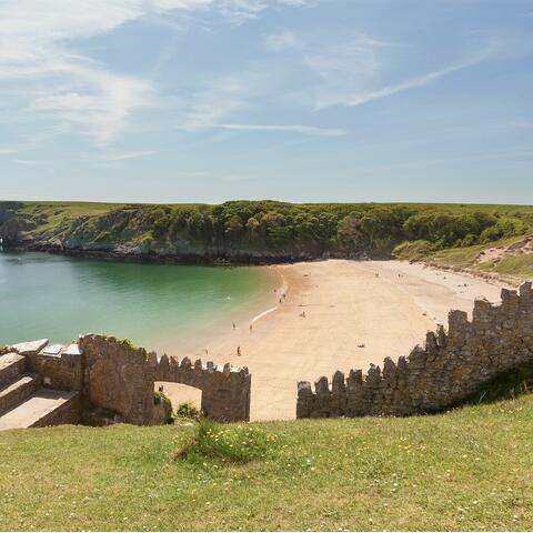 Barafundle Bay in Pembrokeshire, Wales