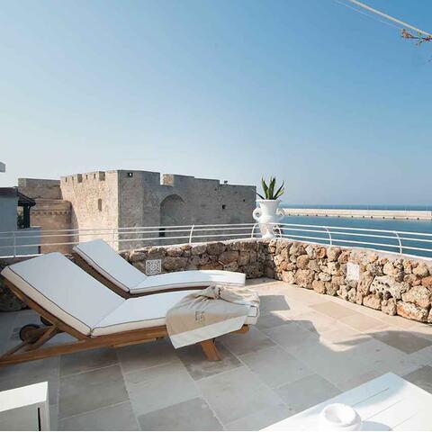 The sun terrace at Don Ferrante in Monopoli