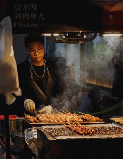 Street food vendor, Seoul, South Korea