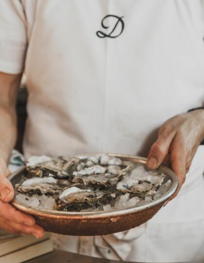 Oysters at Darby's, London