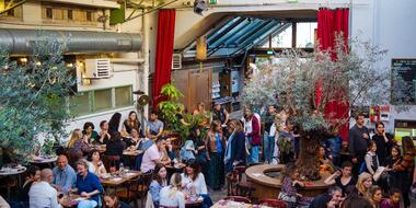 Patrons of Le Bellevilloise on a live music night