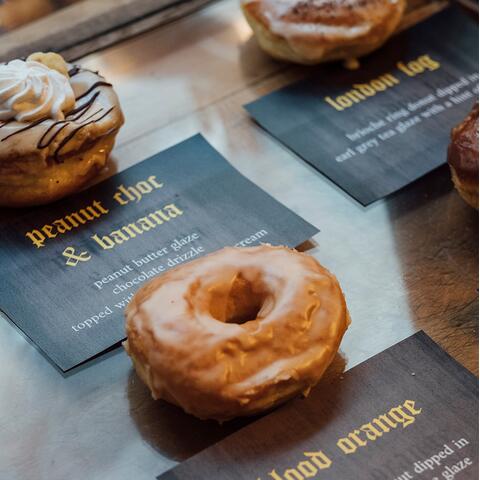 Donuts for sale at Mystifry, Basel