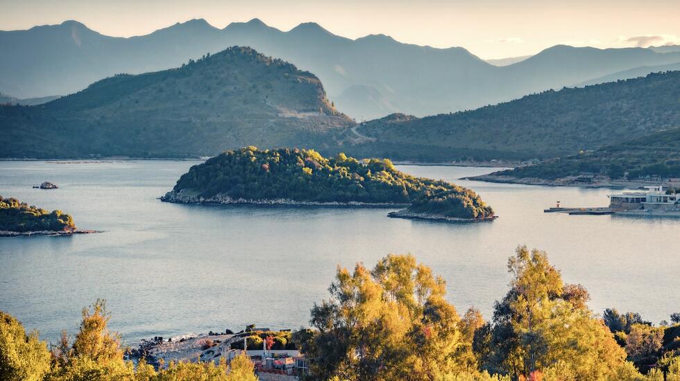 Autumn leaves around Ksamil, Albania