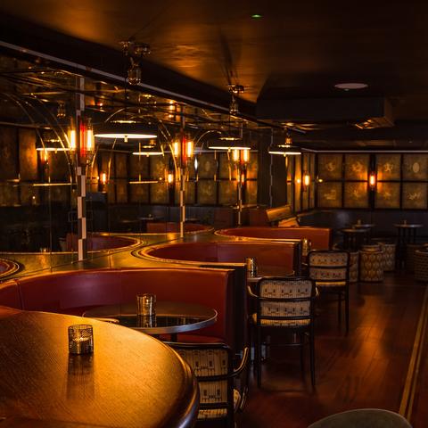 The downstairs interior at Bar Swift, Soho