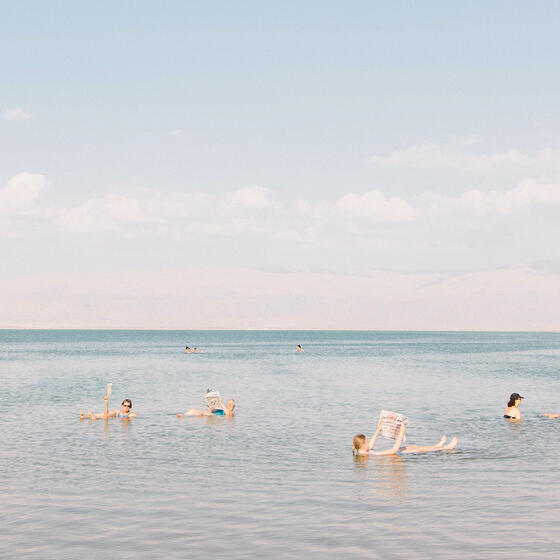 Swimmers in the Dead Sea