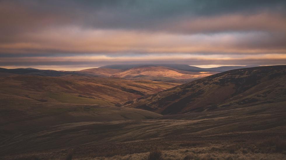 The Cheviot Hills in Northumberland