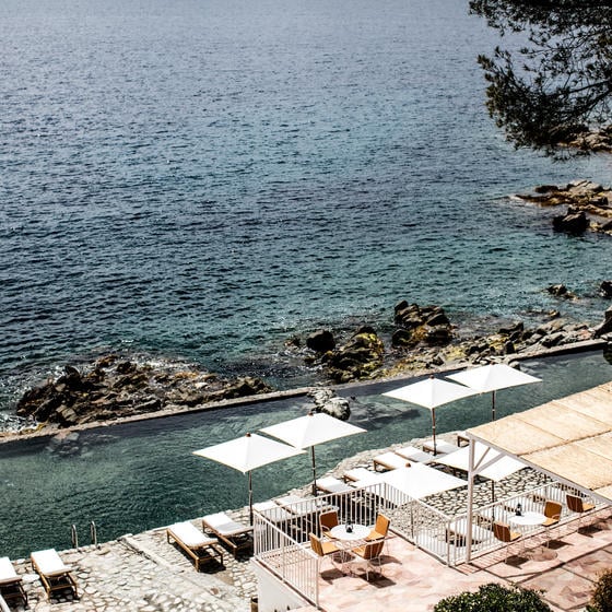 The sea pool at Hôtel Les Roches Rouges, Cote D'Azur, France