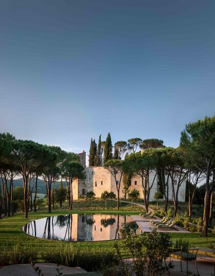 Swimming pool, Castello di Reschio, Italy