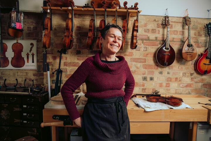 A woman in a workshop