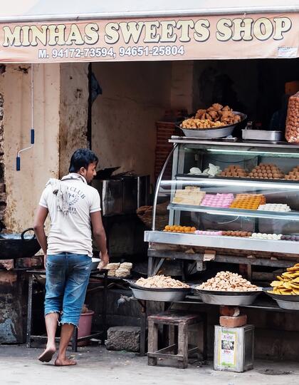 Street Food Shop, India