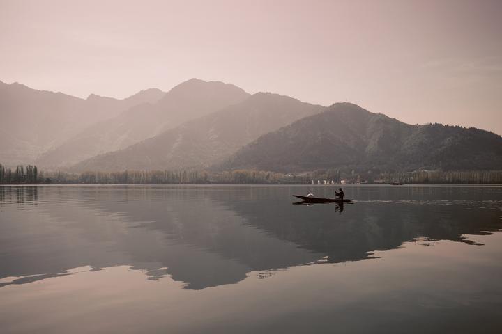 Misty mountains in the Kashmir region