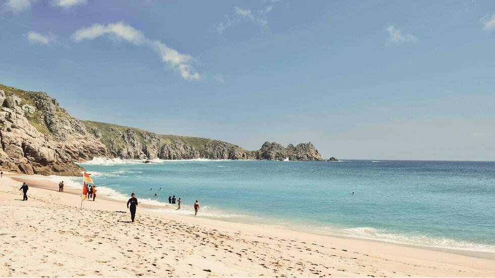 Porthcurno Beach, Cornwall, UK