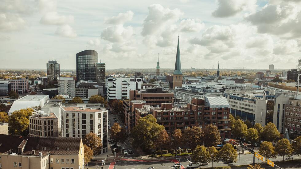 Aerial view across Dortmund, Ruhr