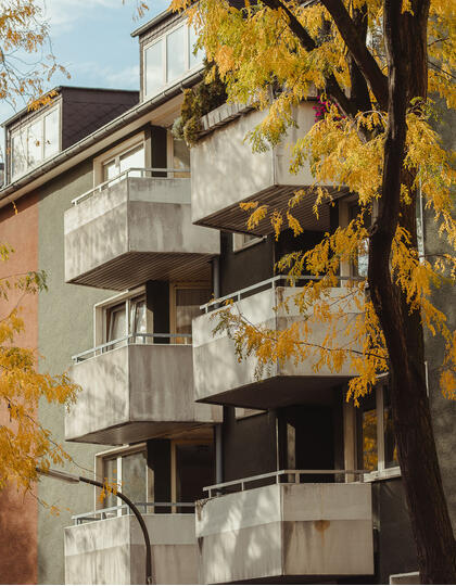 A building in Dortmund in autumn