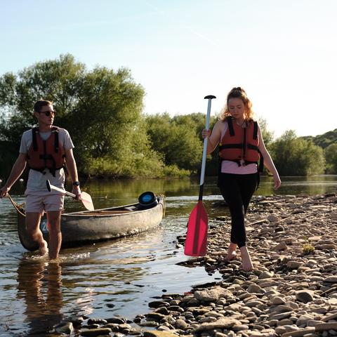 Paddling on the River Wye, in Herefordshire