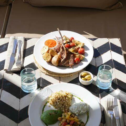 A lamb chop dish at Nomad restaurant, Marrakech