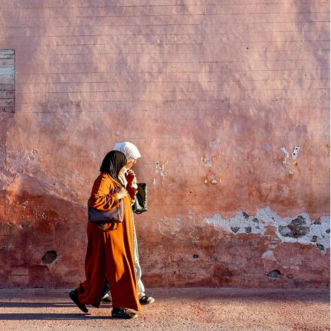 Women walking in Morocco